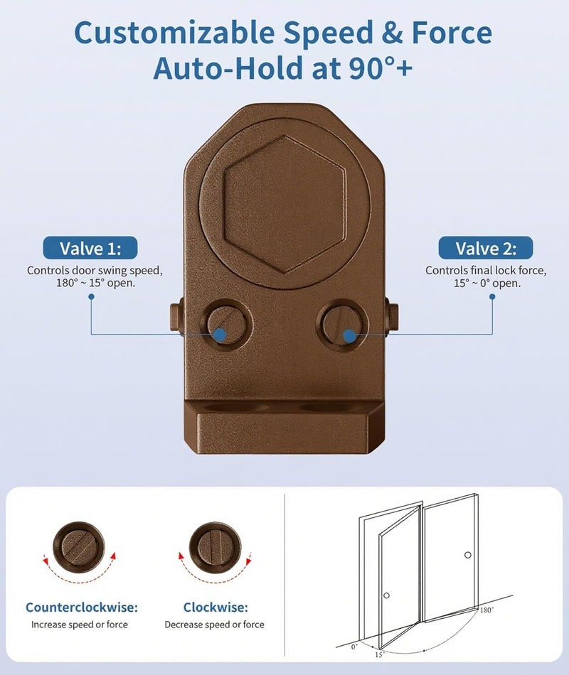 Baridwon Small Classic Coffee Door Closer - Warm-Tone Soft Close for Home, No Slam Safety & Space-Saving Installation - Image 4